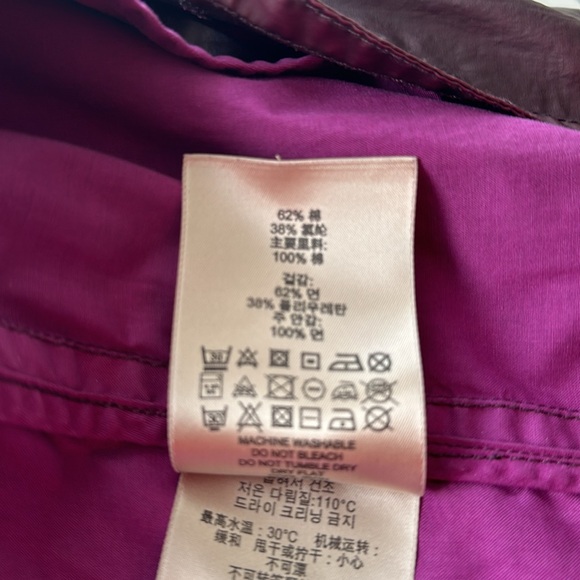 Burberry Brit Burgundy Mid-length trench coat * US 4 * - Picture 10 of 13